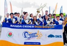 Banda CEDES Don Bosco se prepara para su gran presentación en el Desfile de las Rosas